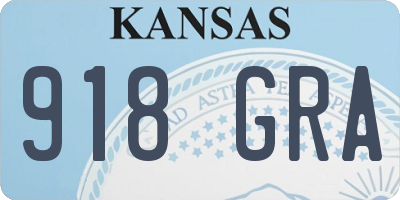 KS license plate 918GRA