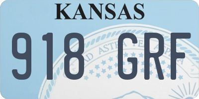 KS license plate 918GRF