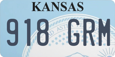 KS license plate 918GRM