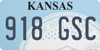 KS license plate 918GSC