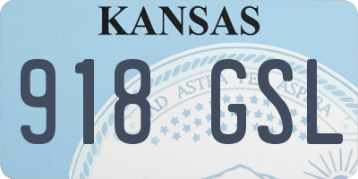 KS license plate 918GSL