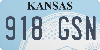KS license plate 918GSN