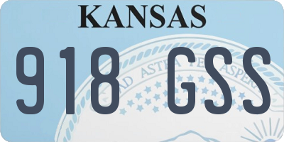 KS license plate 918GSS