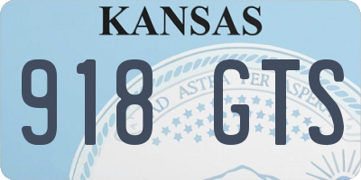 KS license plate 918GTS