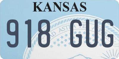 KS license plate 918GUG