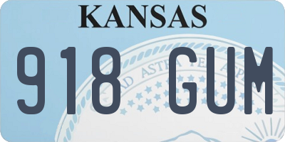 KS license plate 918GUM