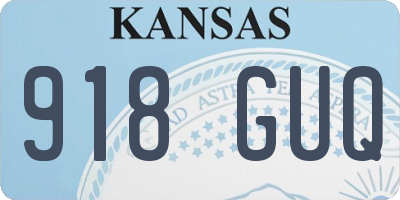 KS license plate 918GUQ