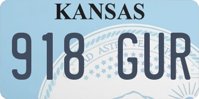KS license plate 918GUR