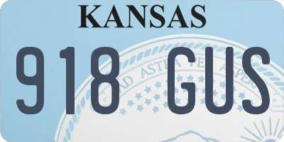 KS license plate 918GUS