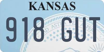 KS license plate 918GUT
