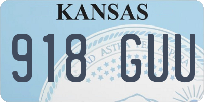 KS license plate 918GUU