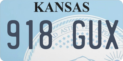 KS license plate 918GUX