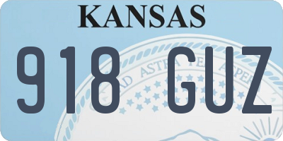 KS license plate 918GUZ