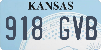 KS license plate 918GVB