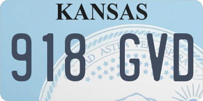 KS license plate 918GVD