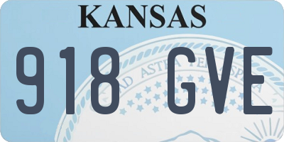 KS license plate 918GVE