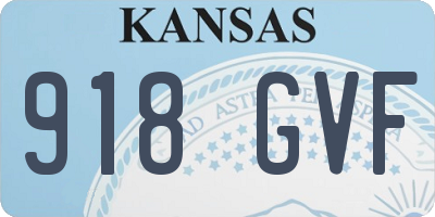 KS license plate 918GVF