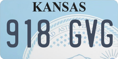 KS license plate 918GVG