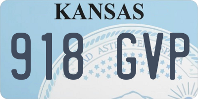 KS license plate 918GVP