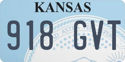 KS license plate 918GVT