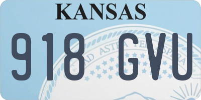 KS license plate 918GVU