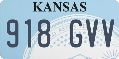 KS license plate 918GVV