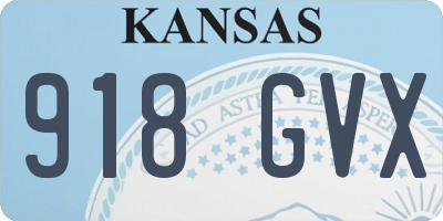 KS license plate 918GVX