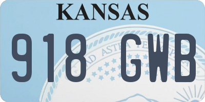 KS license plate 918GWB