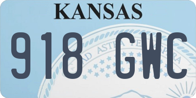 KS license plate 918GWC