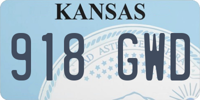 KS license plate 918GWD