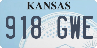 KS license plate 918GWE
