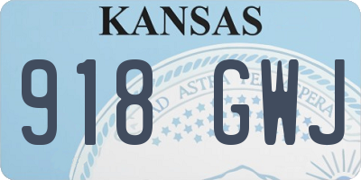 KS license plate 918GWJ