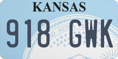 KS license plate 918GWK