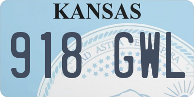 KS license plate 918GWL