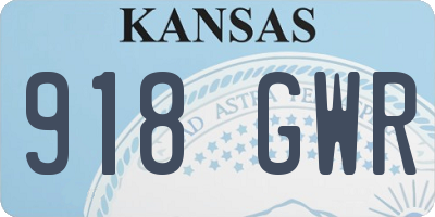 KS license plate 918GWR