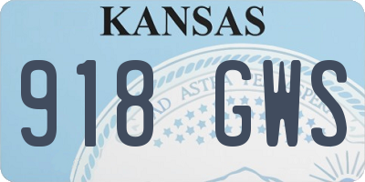 KS license plate 918GWS