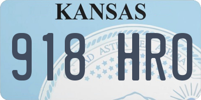 KS license plate 918HRO