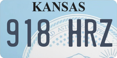 KS license plate 918HRZ