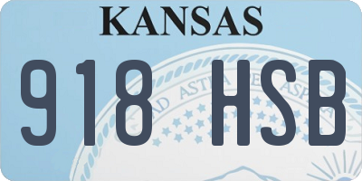 KS license plate 918HSB