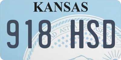 KS license plate 918HSD