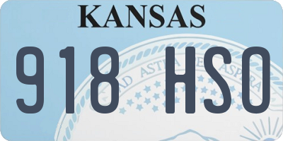 KS license plate 918HSO