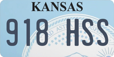 KS license plate 918HSS
