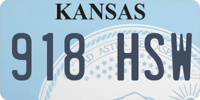 KS license plate 918HSW