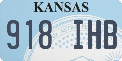 KS license plate 918IHB