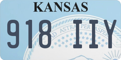 KS license plate 918IIY