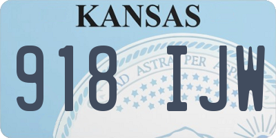 KS license plate 918IJW