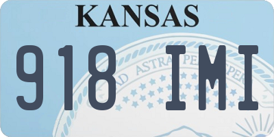 KS license plate 918IMI