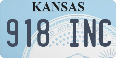 KS license plate 918INC