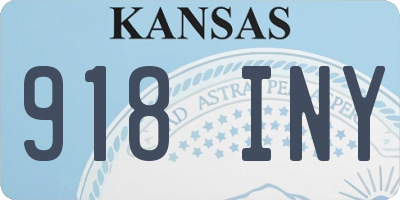 KS license plate 918INY