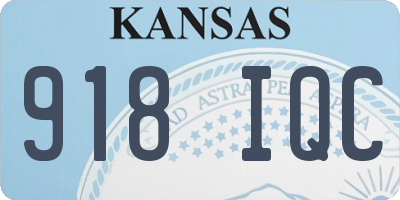 KS license plate 918IQC